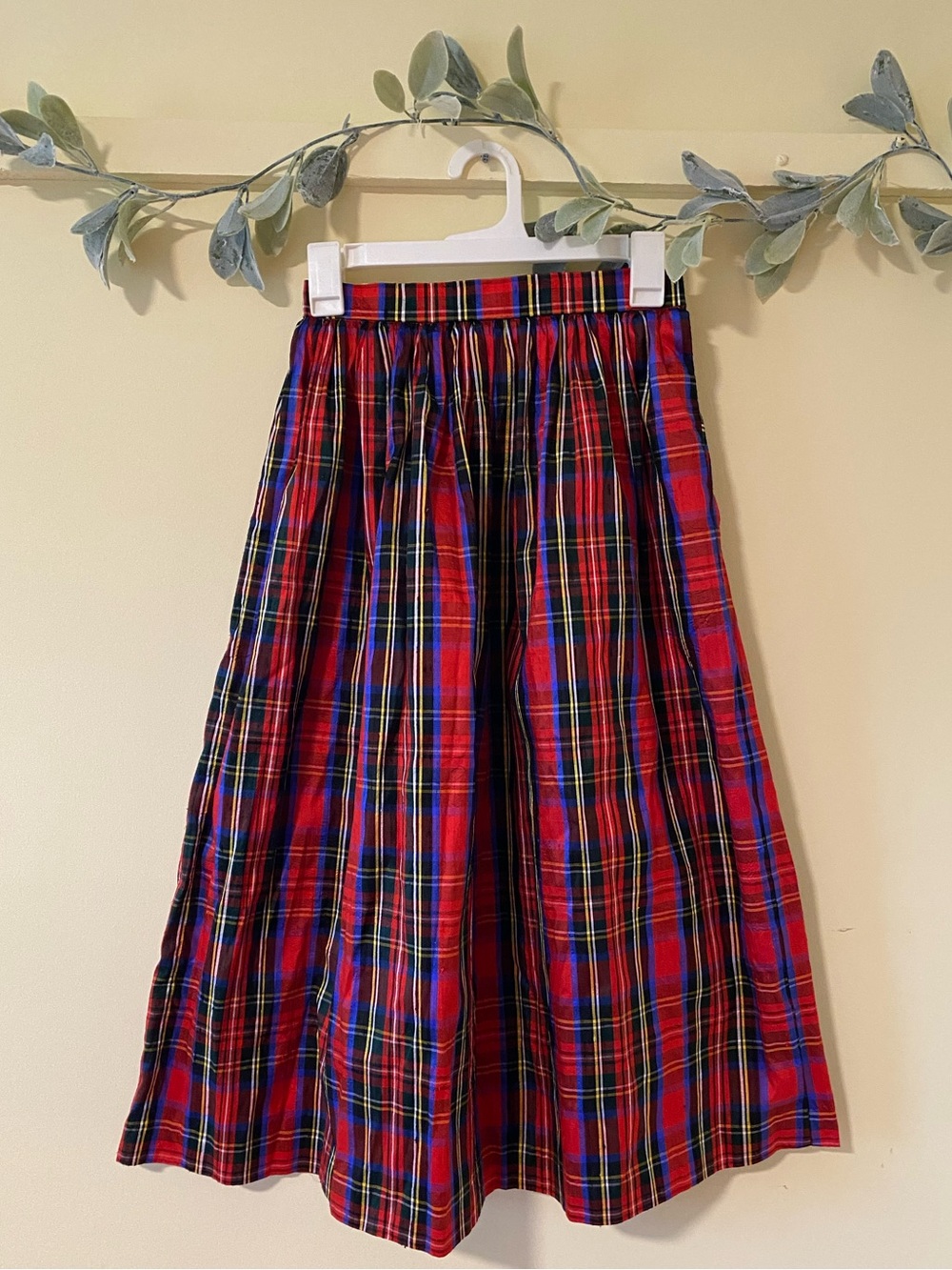 Talbots Vintage Tartan Plaid Midi Skirt